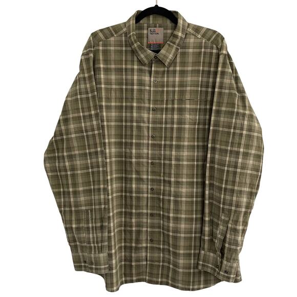 511 Tactical Igor Ranger G Snap Shirt Green Plaid Men 2XL - Picture 1 of 12